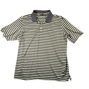 Walter Hagen Polo Shirt Mens XXL Grey Lime Green Excellent Striped Golf Top
